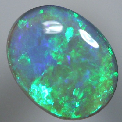 SOLID SEMI BLACK OPAL Crisp bright green and light turquoise